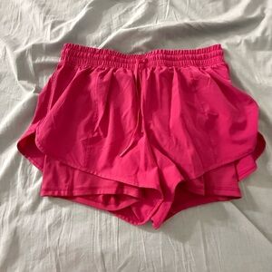 90 Degree By Reflex Vibrant Pink Athletic Shorts